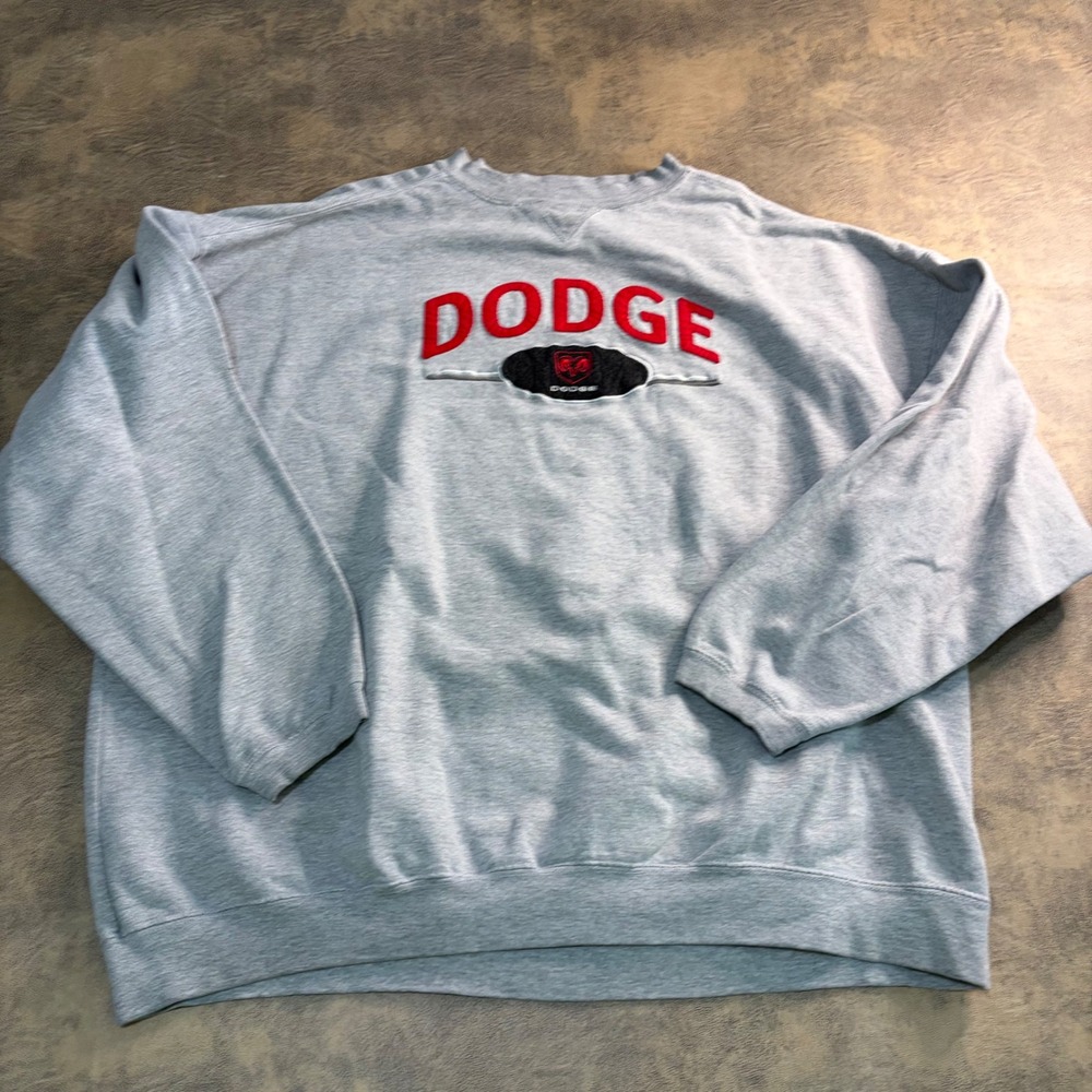 Cadre Athletic Dodge Sweatshirt Mens 2XL Gray Embroidered Ram Logo Crewneck